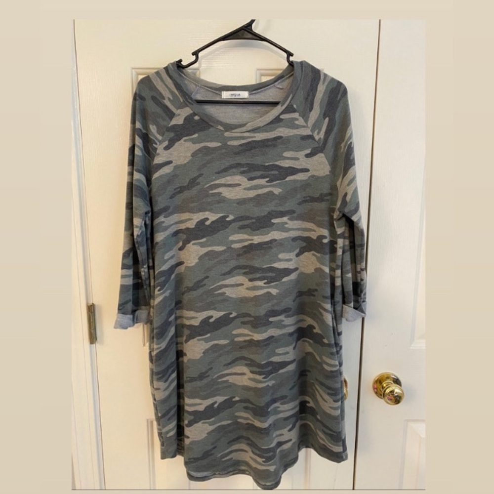 Camo tshirt dress
